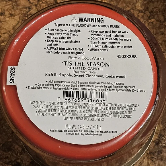 BRAND NEW Bath and Body Works 3-Wick 'Tis The Season Candle - Picture 2 of 3